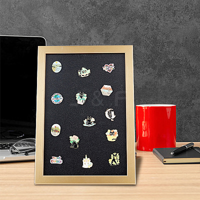 Wood & Plastic Rectangle Photo Frame Stand DJEW-WH0072-13B-03-1
