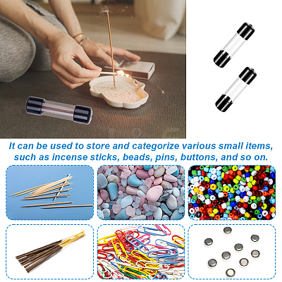 5Pcs PVC Plastic Transparent Storage Tube FIND-GA0008-68C-1