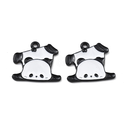 Panda Theme Alloy Enamel Pendants ENAM-F150-02-1