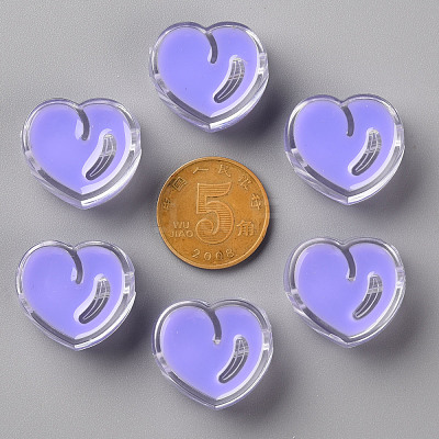 Transparent Enamel Acrylic Beads TACR-S155-004J-1