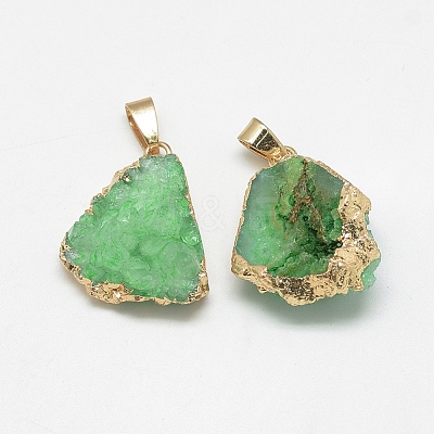 Natural Druzy Agate Pendants G-Q494-76C-1
