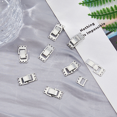 8Pcs Brass Fold Over Clasps FIND-FH0009-95B-1