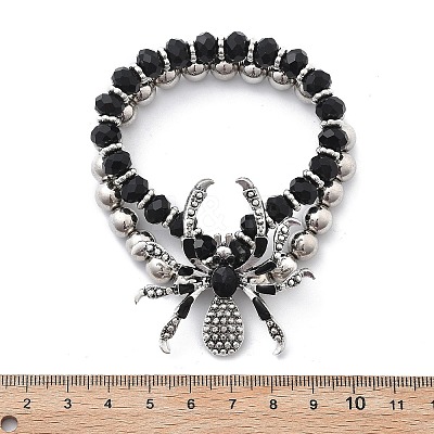 Punk Style Alloy Plastic Charm Bracelets LS-BJEW-K269-01P-1