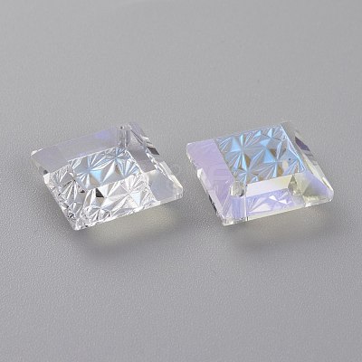 Embossed Glass Rhinestone Pendants GLAA-J101-03B-001MO-1