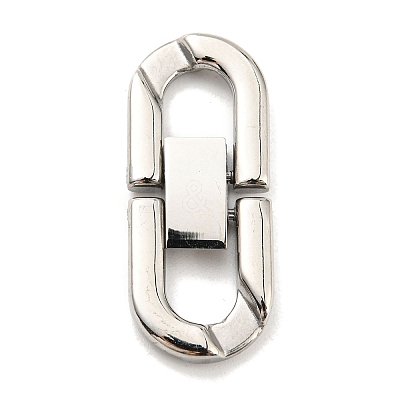 Non-Tarnish 304 Stainless Steel Fold Over Clasps STAS-D026-01B-P-1
