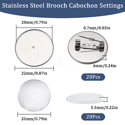 DIY Blank Dome Brooch Making Kit DIY-SC0023-85-1