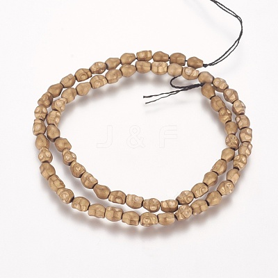Electroplated Non-magnetic Synthetic Hematite Beads Strands G-K259-08I-1