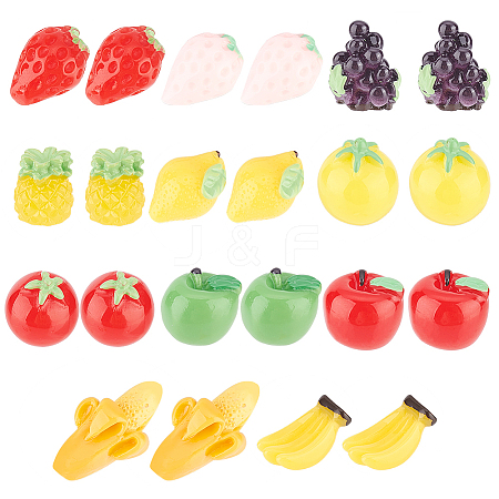  55Pcs 11 Styles Opaque Resin Decoden Cabochons CRES-NB0001-34-1
