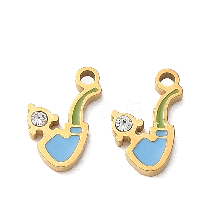 304 Stainless Steel Enamel Pendants SA-CBA7876-24G-1