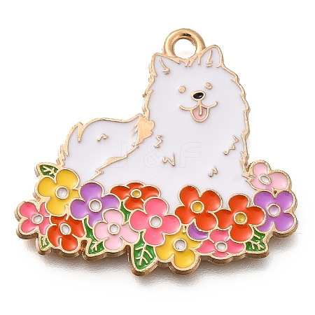 Animal Flower Alloy Enamel Pendants ENAM-Q508-01C-1