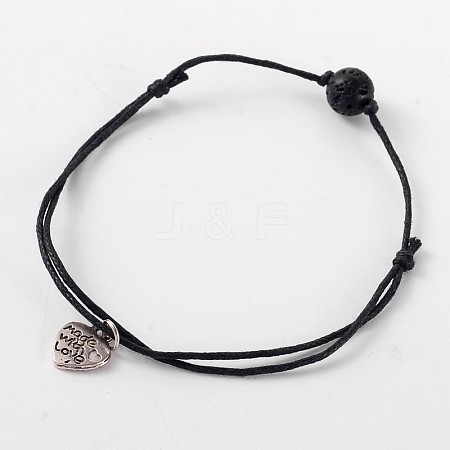 Trendy Waxed Cotton Cord Anklets X-AJEW-AN00121-01-1