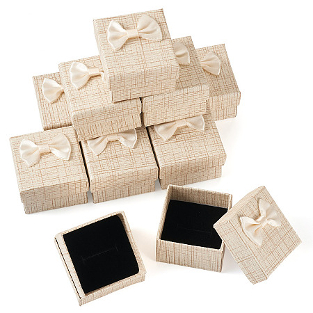 Square Cardboard Paper Ring Gift Storage Boxes CON-TAC0001-17F-1