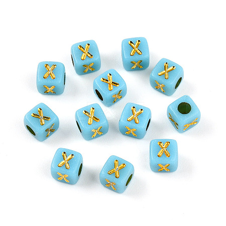Plating Acrylic Beads OACR-N140-01F-X-1