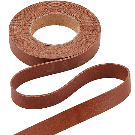 2M PVC Double Face Imitation Leather Ribbons SRIB-WH0011-127A-03-1