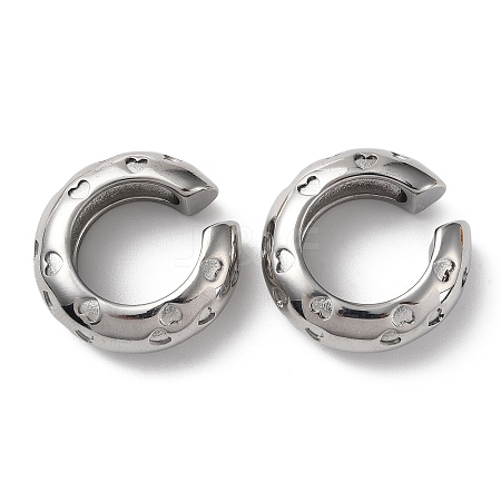 Non-Tarnish 304 Stainless Steel Cuff Earrings for Women EJEW-F325-02P-1