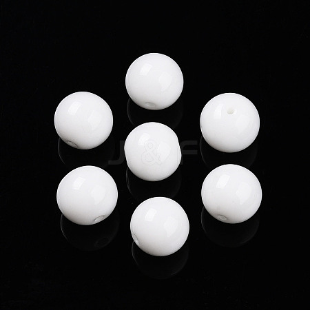 Opaque Solid Color Glass Beads GLAA-N007-10mm-A06-1
