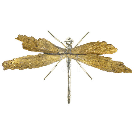Electroplate Natural Tourmaline Insect Dragonfly Figurine PW23052282966-1