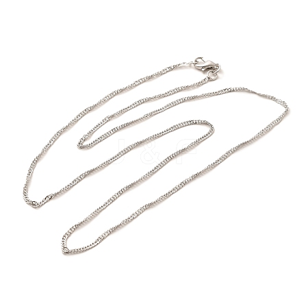 1.5mm Rack Plating Brass Singapore Chain Necklaces for Women Men MAK-L044-22P-1