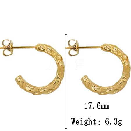 Stylish Stainless Steel Gold-Plated Earrings for Parties XP0717-1