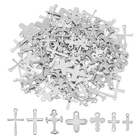 ARRICRAFT 140pcs 7 styles 304 Stainless Steel Charms STAS-AR0001-90-1