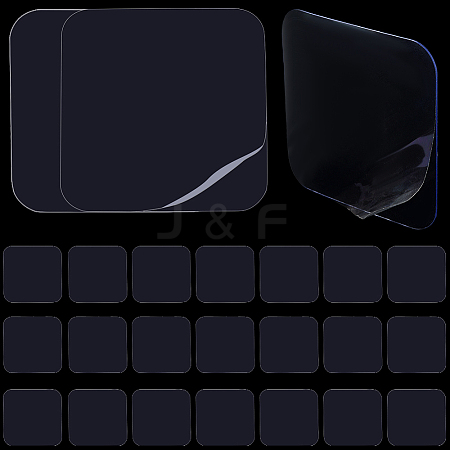 40Pcs Square Transparent Silicone Double-sided Tape DIY-SC0031-07-1