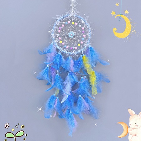 Woven Web/Net with Feather Decorations PW-WG13259-02-1