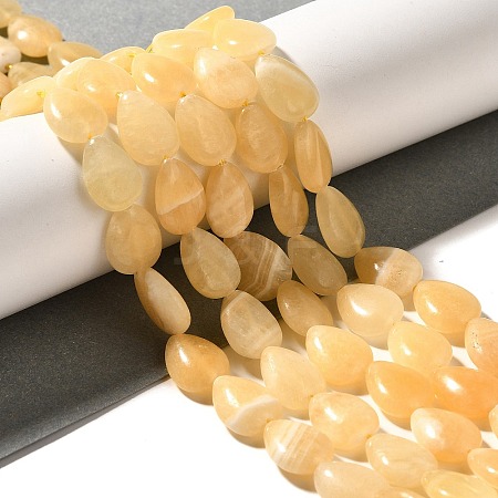 Natural Yellow Jade Beads Strands G-I377-A04-1