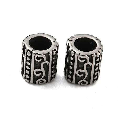 Column 304 Stainless Steel European Beads LS-STAS-E214-10AS-05-1