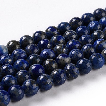 Natural Lapis Lazuli Beads Strands G-G423-8mm-A-1