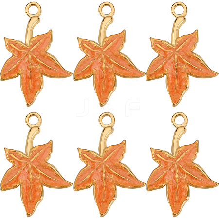 8Pcs 304 Stainless Steel Enamel Pendants STAS-BBC0005-36-1