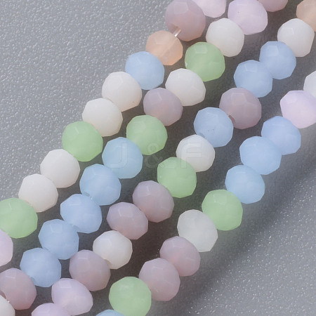 Frosted Glass Beads Strands X-FGLA-T002-10A-1