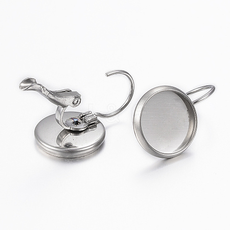Tarnish Resistant 304 Stainless Steel Leverback Earring Findings X-STAS-H423-03P-1