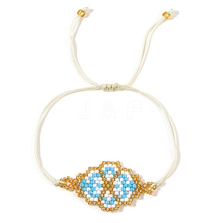 Bohemian Style Miyuki Beaded Flower Bracelet BFF Gift FO9791-1