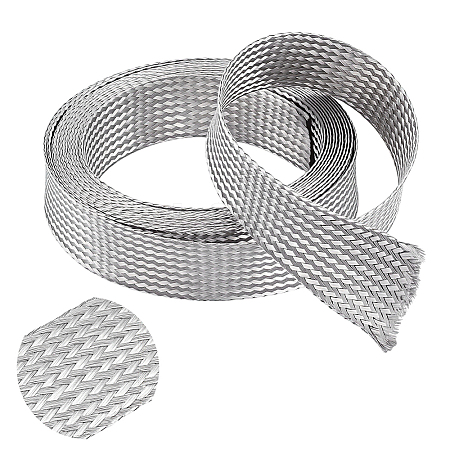 304 Stainless Steel Wire Braided Strap STAS-WH0044-114D-1