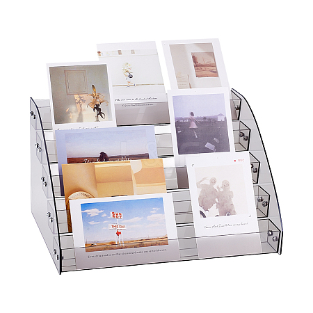 5-Tier Acrylic Display Risers for Jewelry ODIS-WH0030-175B-02-1