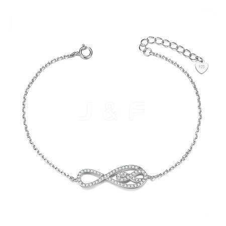 SHEGRACE Rhodium Plated 925 Sterling Silver Bracelet JB459A-1