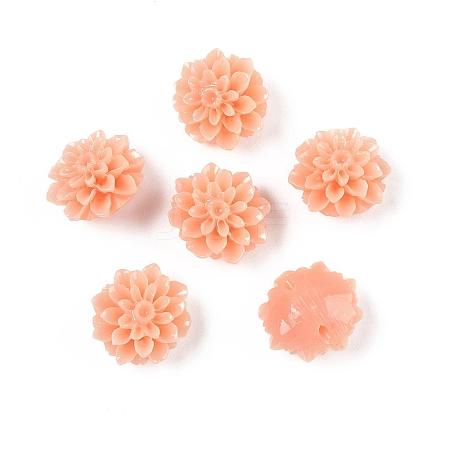 Synthetic Coral 3D Flower Rose Beads CORA-L046-C07-1