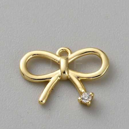 Brass Micro Pave Cubic Zirconia Pendants FIND-WH0817-162G-G-1
