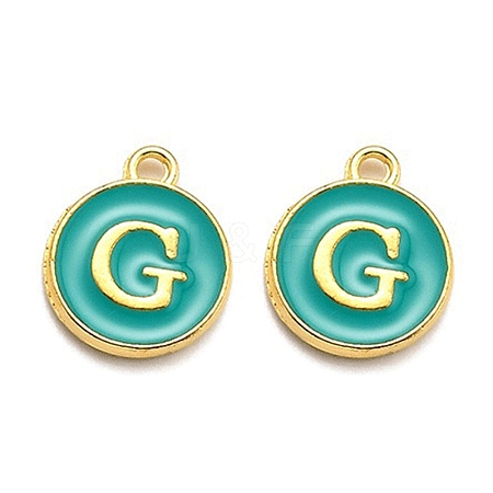Golden Plated Alloy Enamel Charms LS-ENAM-Q437-15G-1
