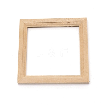 Square Birch Wood Photo Frame DIY-WH0259-85B-1