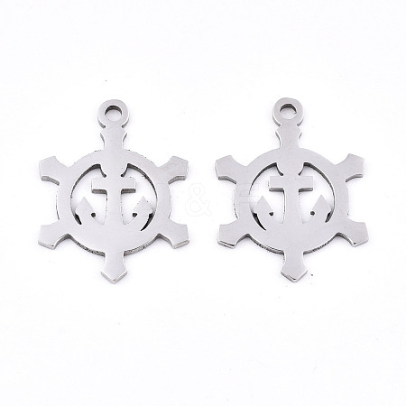 Non-Tarnish 201 Stainless Steel Pendants STAS-S081-035-1