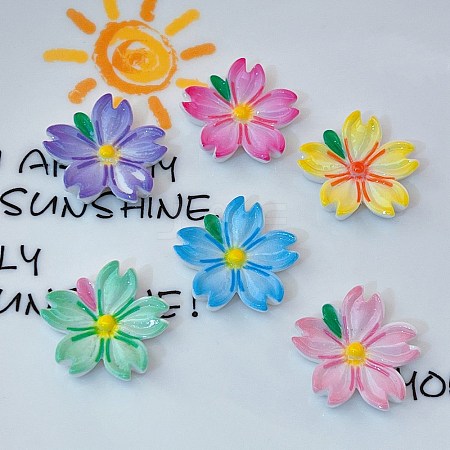 Opaque Resin Enamel Cabochons LS-CRES-D308-10-1