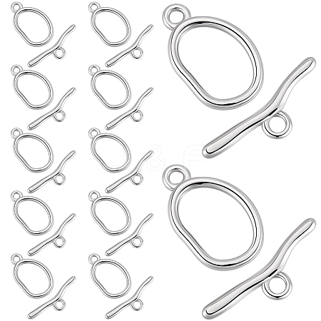 12 Bags 304 Stainless Steel Toggle Clasps STAS-BBC0009-35-1
