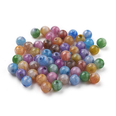 Crackle Acrylic Beads MACR-E025-20-8mm-1