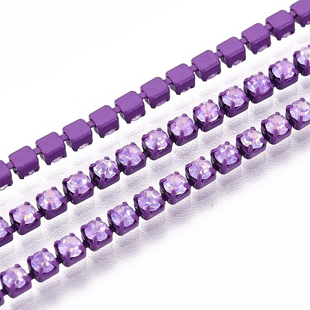 Iron Rhinestone Cup Chains CH-T006-05B-05-1