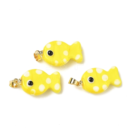 Handmade Lampwork Pendants LAMP-G168-04G-1