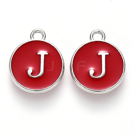 Platinum Plated Alloy Enamel Charms LS-X-ENAM-S118-03J-P-1