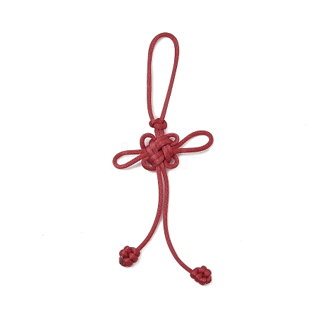 Nylon Thread Chinese Knot Pendant Decorations HJEW-JM02498-01-1