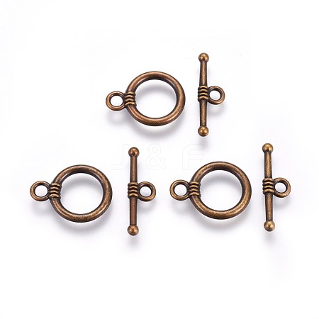 CCB Plastic Ring Toggle Clasps CCB-J027-77AB-1