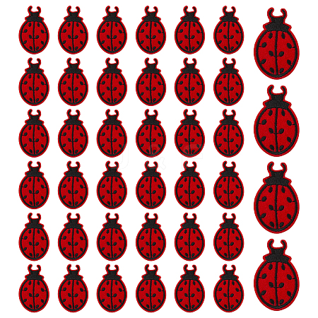 40Pcs Computerized Embroidery Polyester Iron on/Sew on Patches DIY-FG0010-36B-1